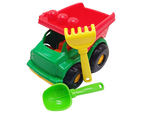 Дитячий пісочний набір "Самосвал Тотоша №1" 0169 Зелено-червоний