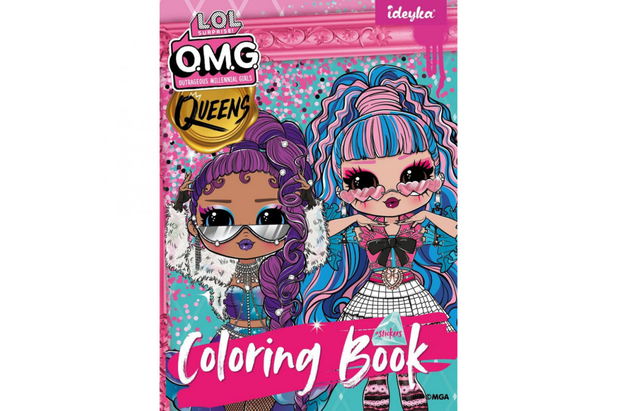 Дитяча книжка-розмальовка "L.O.L O.M.G. Queens" LCB14 зі стікерами