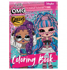Дитяча книжка-розмальовка "L.O.L O.M.G. Queens" LCB14 зі стікерами