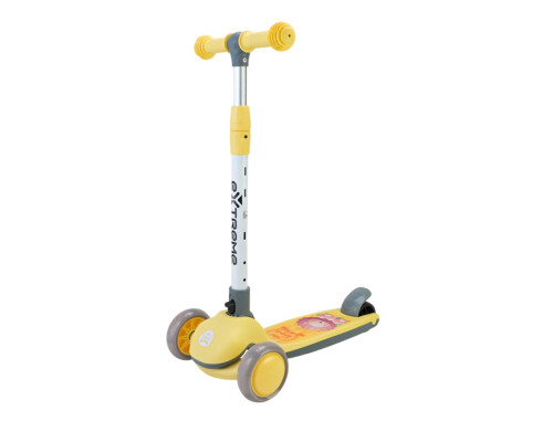Дитячий самокат триколісний SC817(Yellow) з музикою та світлом
