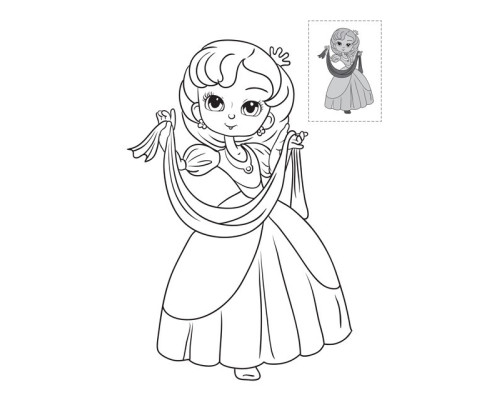 Дитяча книга-розмальовка "Принцеси" 403020 з наклейками