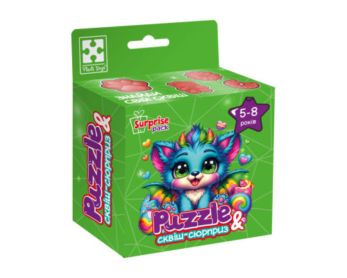 Дитячі пазли з сюрпризом "Бірюзовий дракончик" VT8030-04, 180 деталей