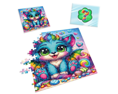 Дитячі пазли з сюрпризом "Бірюзовий дракончик" VT8030-04, 180 деталей