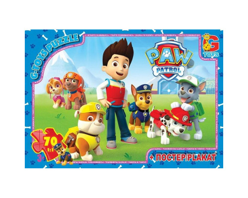 Пазли дитячі "Paw Patrol" Цуценячий патруль PW0813, 70 елементів