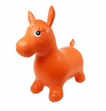 Дитячий стрибун-конячка MS0737 гумовий  Помаранчевий
