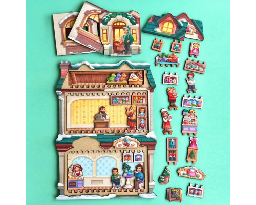 Двухслойный пазл-вкладыш "Магазин игрушек" PSD304 (ПСД304)