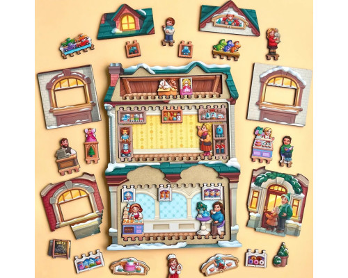 Двухслойный пазл-вкладыш "Магазин игрушек" PSD304 (ПСД304)