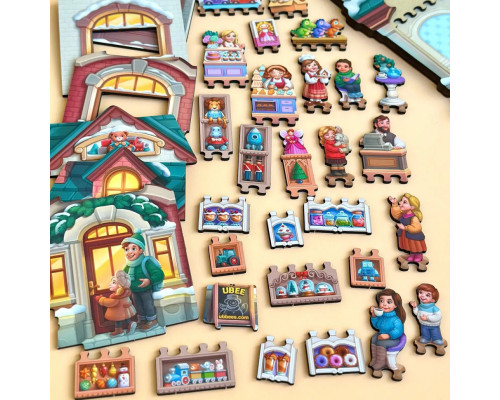 Двухслойный пазл-вкладыш "Магазин игрушек" PSD304 (ПСД304)