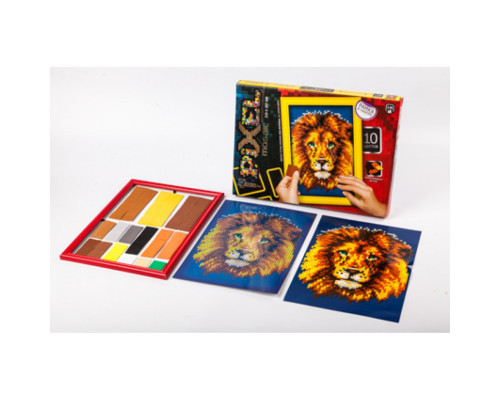 Набір для творчості "Мозаїка Піксель: Лев" РМ-01-06, 21х29,7 см, рамка в наборі