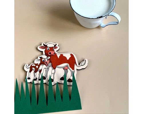 Деревянный пазл  "Мама и малыш" Ubumblebees (ПСД033) PSD033 цветной