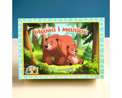 Деревянный пазл  "Мама и малыш" Ubumblebees (ПСД033) PSD033 цветной