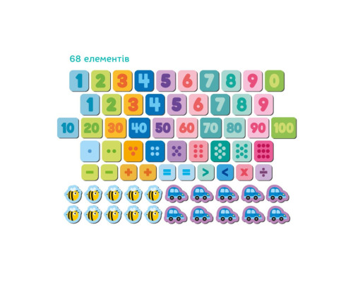 Великий набір магнітів для навчання "Цифри" 200274, 68 елементів
