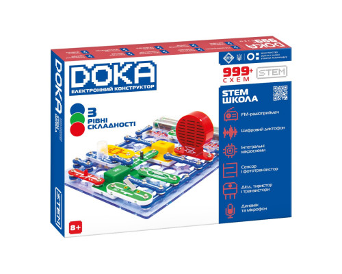 Електронний конструктор "999+ Схема школа" DOKA D70708 звук