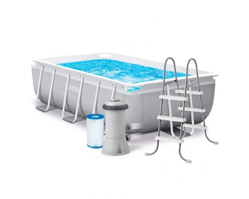 Басейн каркасний INTEX 26784 прямокут, 300Х175Х80 см, 3539 л, фільтр-насос, сходи,