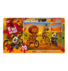 Детские мягкие пазлы "Funny Animals" S20-10-14, 20 элементов