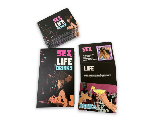 Карточная игра "Sex Life Drinks" PLR-0017, 64 карточки