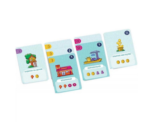 Карткова гра "Карткове місто" PCT01UA 160 двобічних карток ресурсів