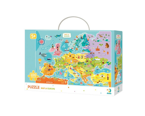 Дитячий пазл "Карта Європи" англійська версія DoDo 300124, 100 деталей