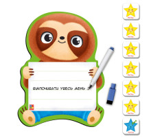 Магнітна дошка "Лінівець" з маркером Vladi Toys VT3601-22 (укр.)