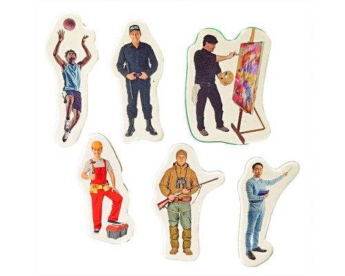 Дитячий набір магнітів "Професії" ML4032-29 в наборі 6 магнітів