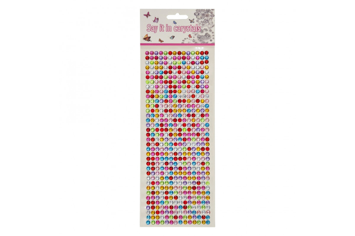 Наклейки декоративні XY-004(Multi Color) на планшеті 504 шт