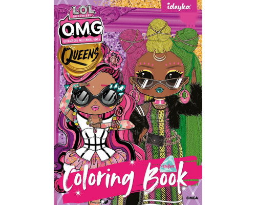 Детская книга-раскраска "L.O.L O.M.G. Queens 2" LCB15 со стикерами