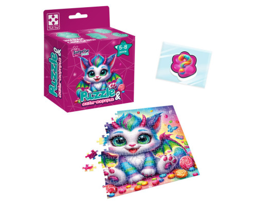 Дитячі пазли з сюрпризом "Кольоровий дракончик" VT8030-05, 180 деталей