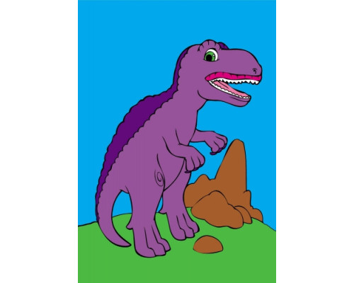 Дитяча розмальовка "Подивися і розфарбуй: Динозаврики" 628005