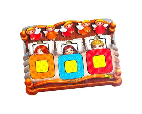 Дидактическая игра для детей "Малыши в кроватке" PSD303 (ПСД303)