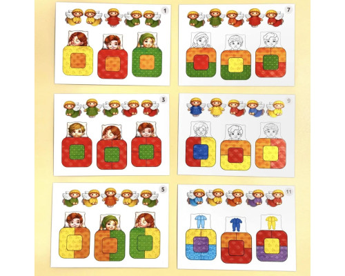 Дидактическая игра для детей "Малыши в кроватке" PSD303 (ПСД303)