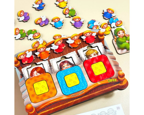 Дидактическая игра для детей "Малыши в кроватке" PSD303 (ПСД303)