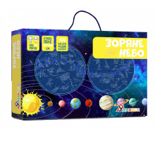 Игра с многоразовыми наклейками  "Карта звездного неба" KP-007 на укр. языке Игра с многоразовыми наклейками  "Карта звездного неба" KP-007 на укр. языке