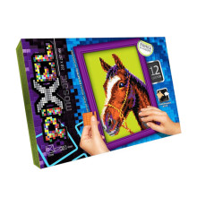 Набір для творчості "Мозаїка Піксель: Кінь" РМ-01-07, 21х29,7 см, рамка в наборі