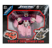 Машинка-трансформер "Tobot 2 в 1" 525-1(Pink) пластик