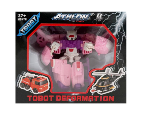 Машинка-трансформер "Tobot 2 в 1" 525-1(Pink) пластик