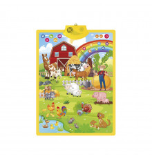 Детский плакат обучающий "У дедушки Ивана на ферме" FT 0020, 5 режимов игры