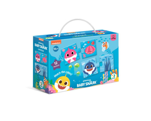 Дитячий пазл "З'єднай кольори" 200586 від 2 років, 12 елементів