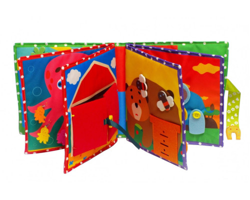 Текстильная развивающая книга для малышей Bambini "Пони" 403679