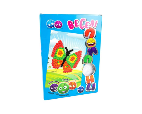 Набір для творчості "Метелик" Strateg 30991 веселі помпони