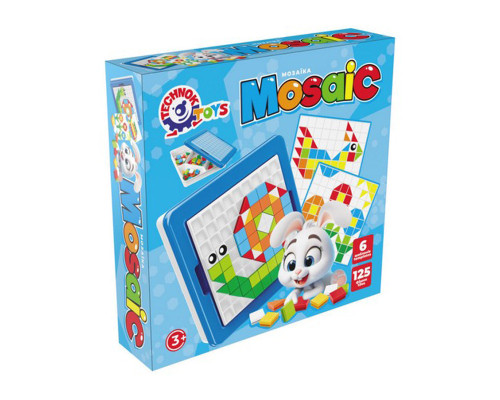 Детский развивающий набор "Мозаика" 2215TXK 125 фишек, 6 шаблонов