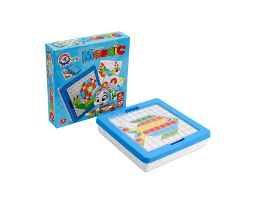 Детский развивающий набор "Мозаика" 2215TXK 125 фишек, 6 шаблонов