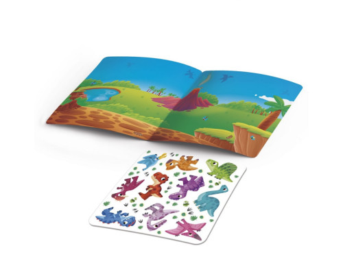 Набір для творчості "Динозаври" VT4206-48, 10 наліпок на планшетці