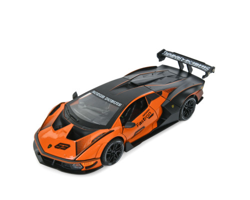 Детская инерционная машинка AP-2036(Orange) двери открываются, свет и звук, 1:24, 23 см