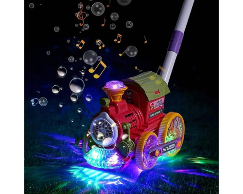 Машина-каталка "Потяг" з мильними бульбашками 134-71A(Red) світло та звук