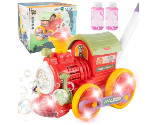 Машина-каталка "Потяг" з мильними бульбашками 134-71A(Red) світло та звук