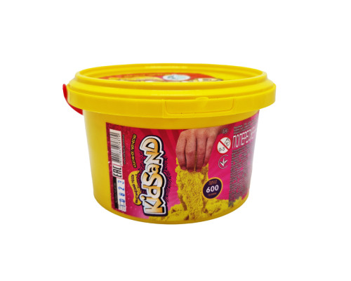 Креативна творчість "Кінетичний пісок "KidSand" KS-01-05, 600 гр Жовтий