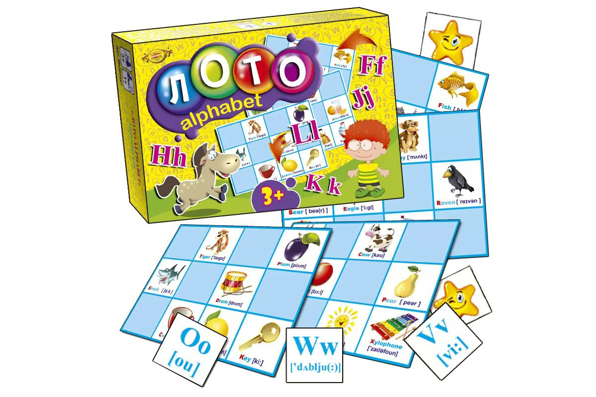 Настільна розвиваюча гра "Лото ALPHABET" MKM0327 англ. мовою