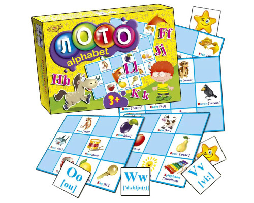 Настольная развивающая игра "Лото ALPHABET" MKM0327 на англ. языке