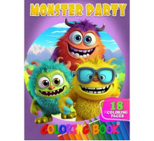 Раскраска для детей Monster Party А05122406 формат А4