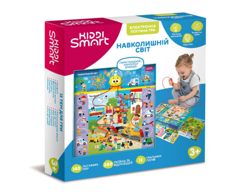 Электронная логическая игра "Викторина окружающий мир" Kiddi Smart 157-A-0022-UA, со светом и звуком